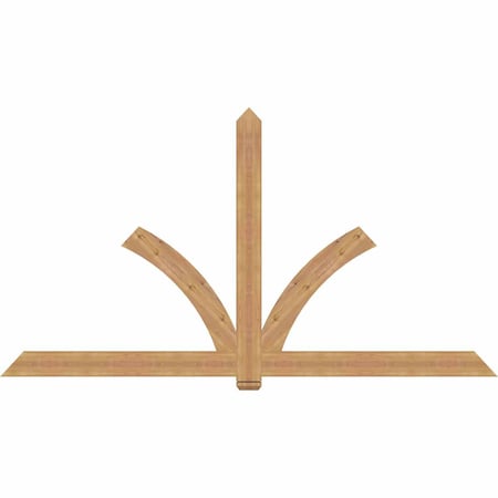 Ekena Millwork Redmond Timber Gable Bracket, Western Red Cedar, 108"W x 58"H x 1 1/2"D x 5 1/2"F, 13/12 Pitch GBW108X58X0206RED00SWR